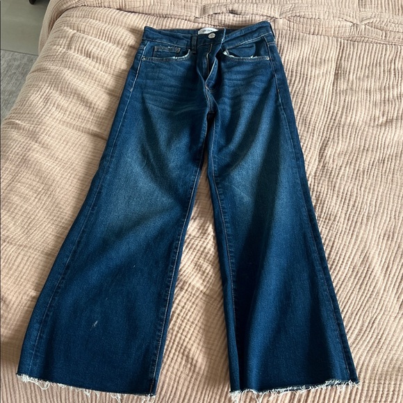 Zara Dark Blue Flare Jeans - Picture 1 of 3